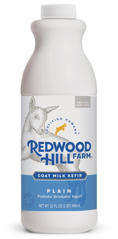 a container of Redwood Hill Farm kefir