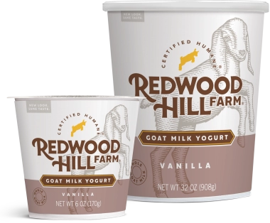 containers of Redwood Hill Farm yogurt